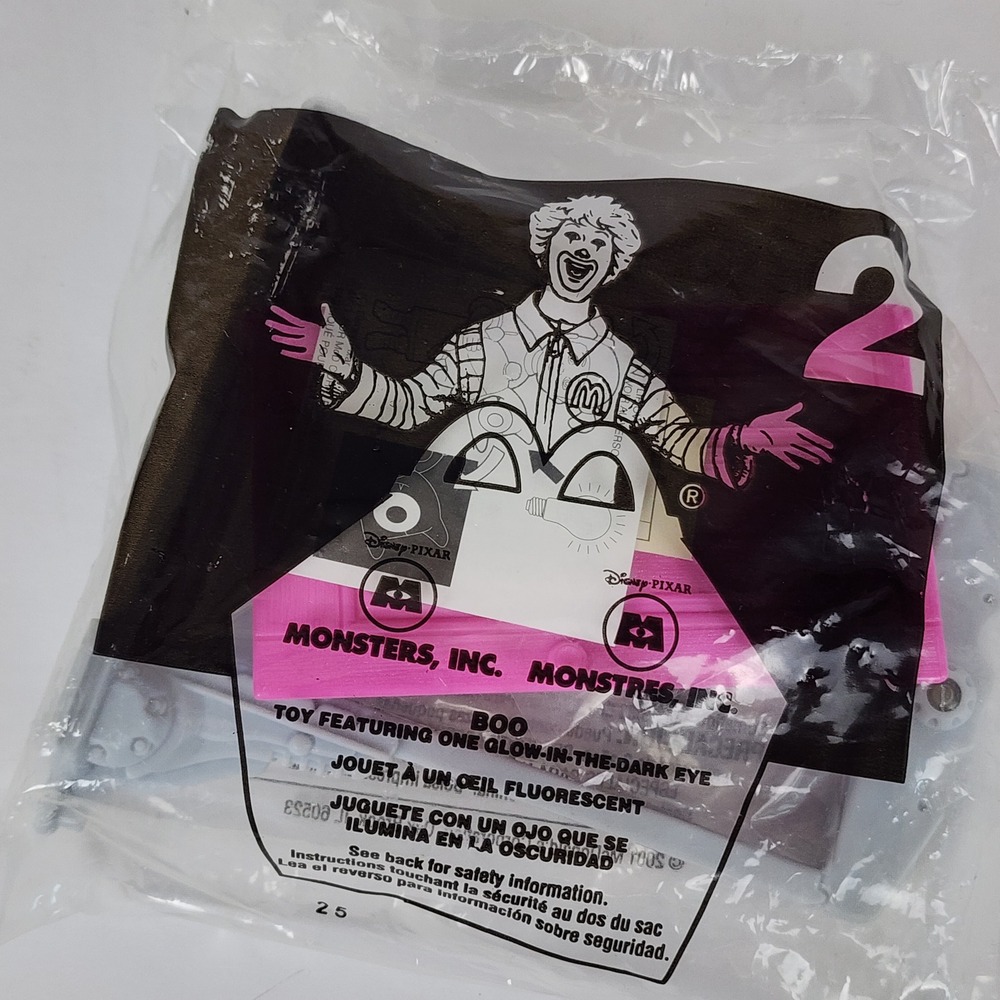 2001 Disney Pixar Monsters Inc Boo #2 Glow‎ In The Dark Eye McDonald's Toy - Picture 3 of 5